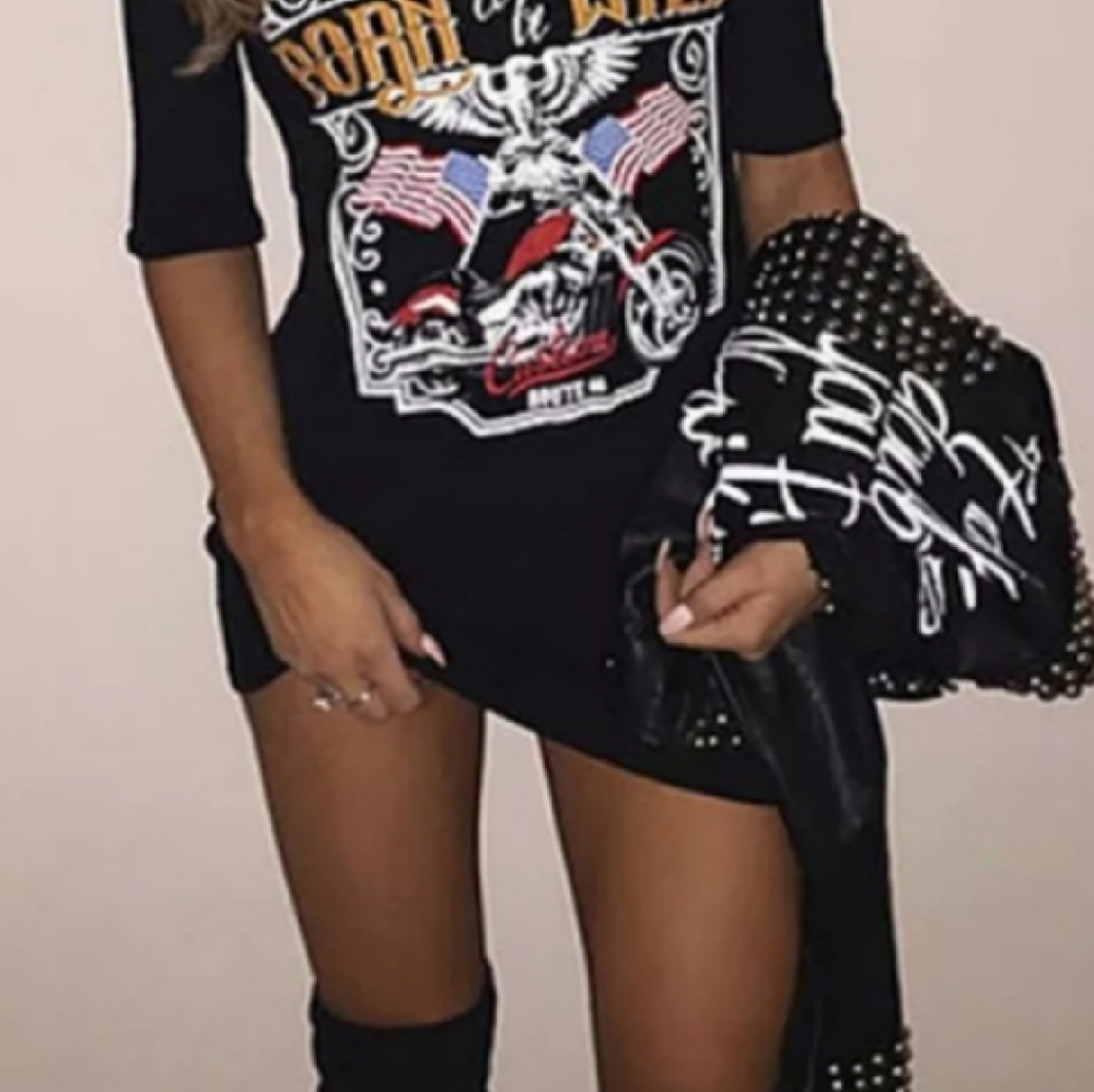 Sexy Cold shoulder tee/mini dress - Picture 3 of 9